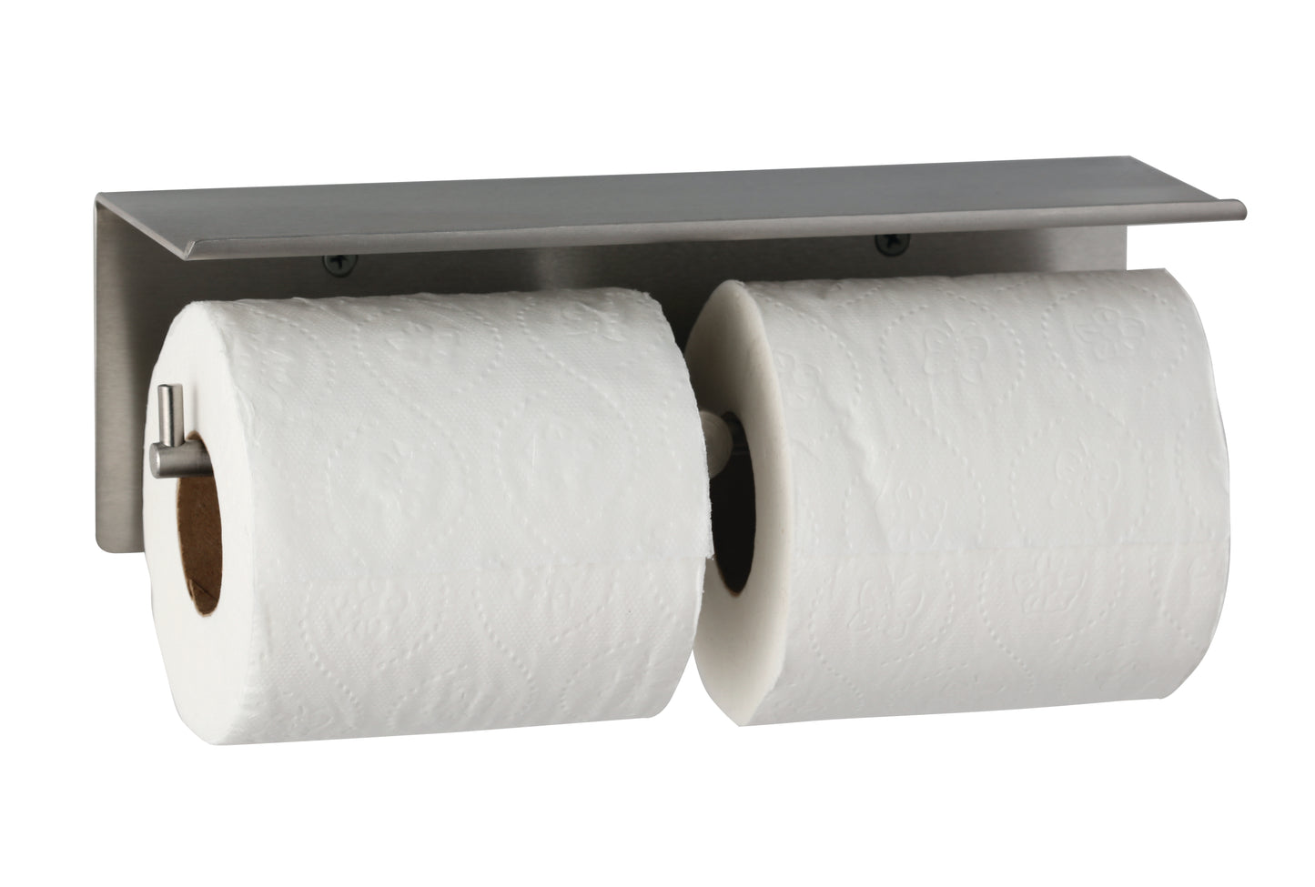 Bobrick Double Roll Toilet Tissue Dispenser with Utiltiy Shelf
