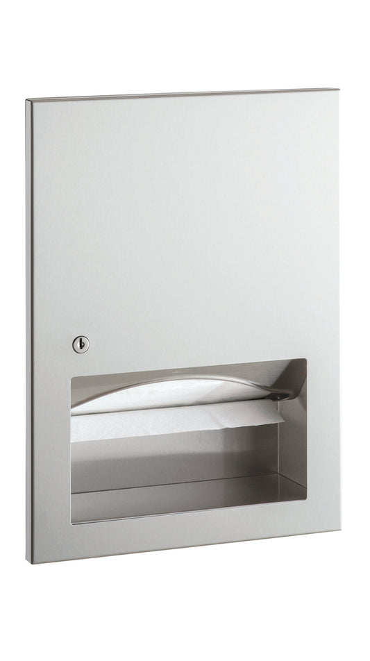 Recessed Satin Finish Paper Towel Dispenser