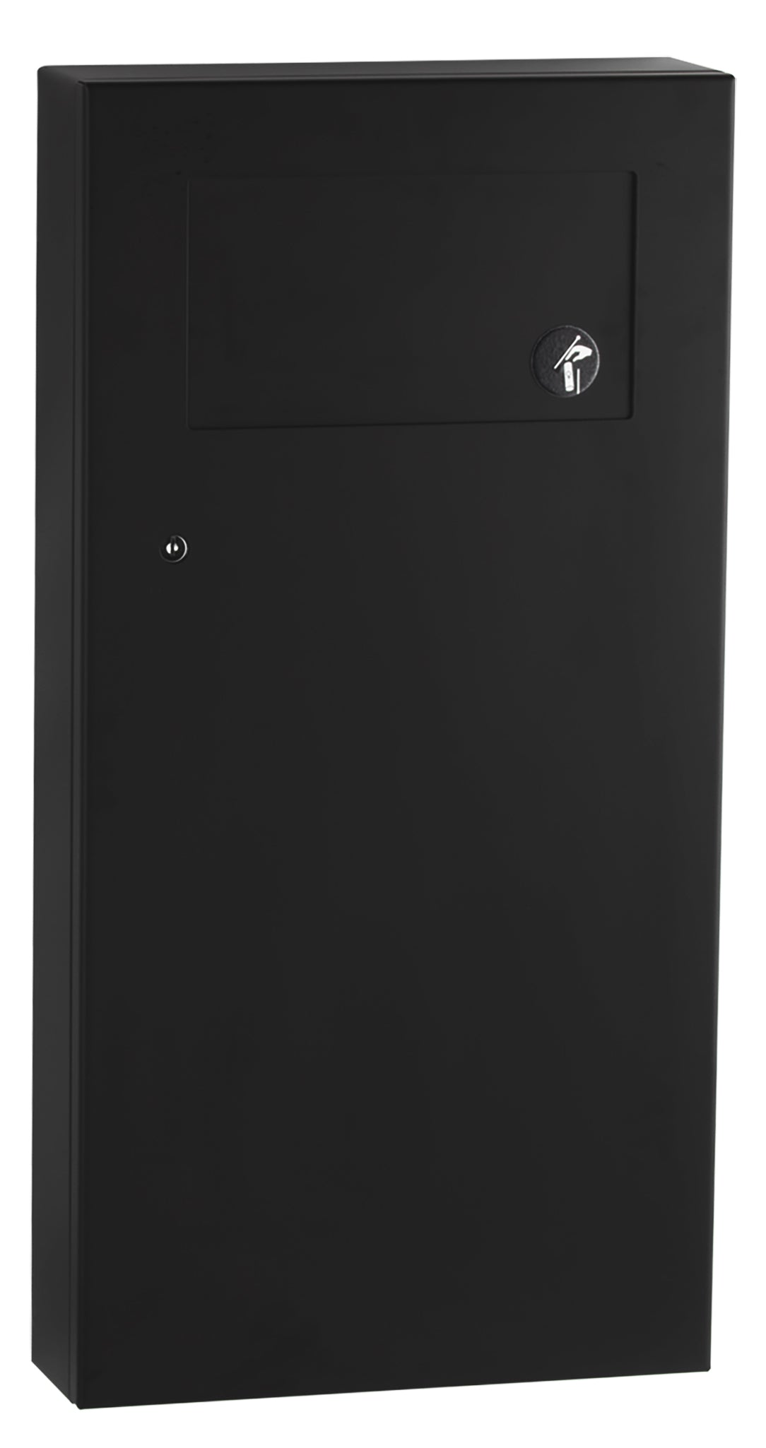 Bobrick Surface Mounted Black Waste Receptacle with Disposal Door