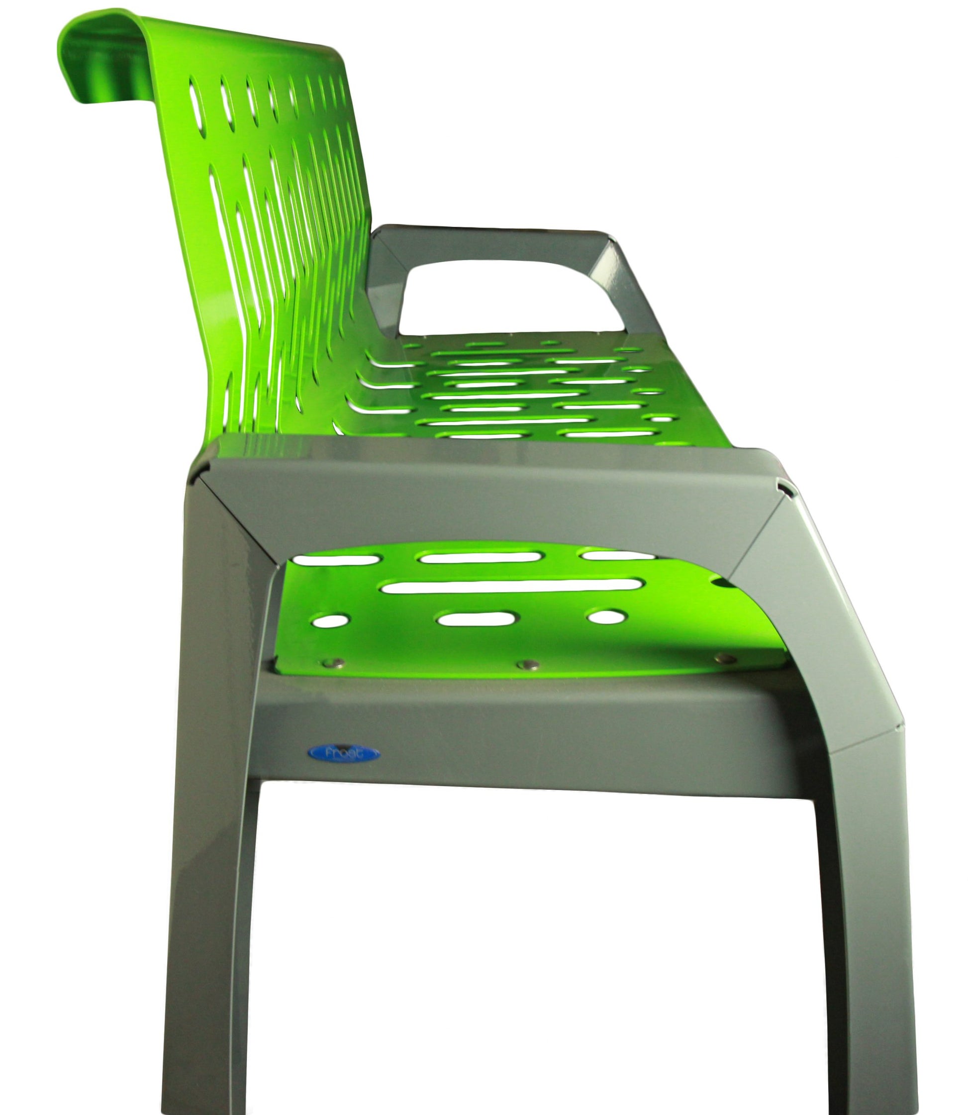 Frost green 4" bench side view