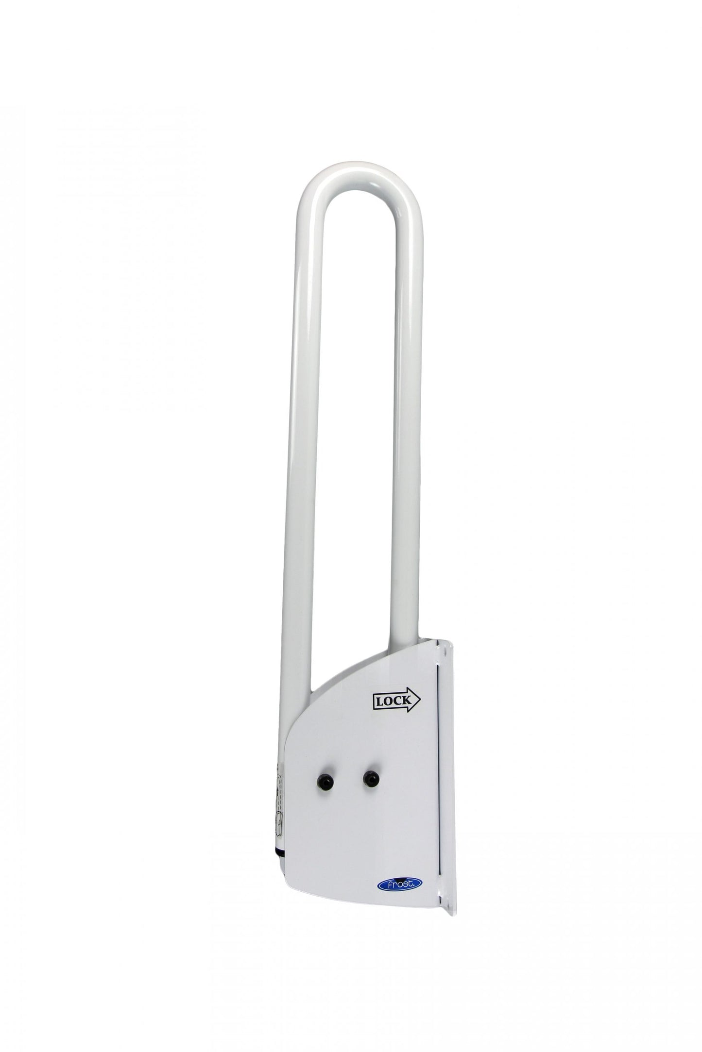 Frost White Swing Up Grab Bar Up View
