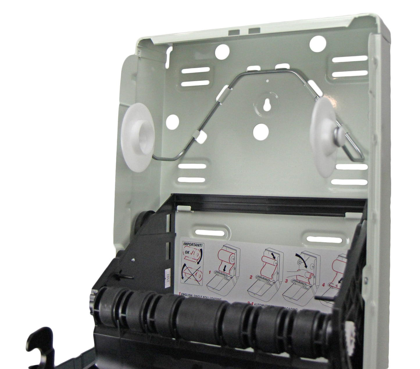 Frost Transparent Paper Towel Dispenser Inside View