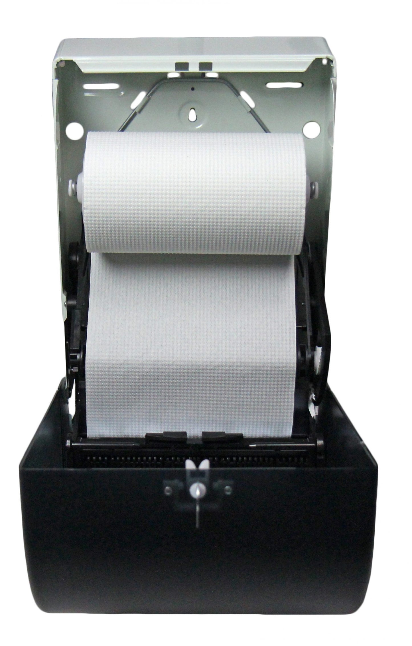 Frost Transparent Paper Towel Dispenser Open View