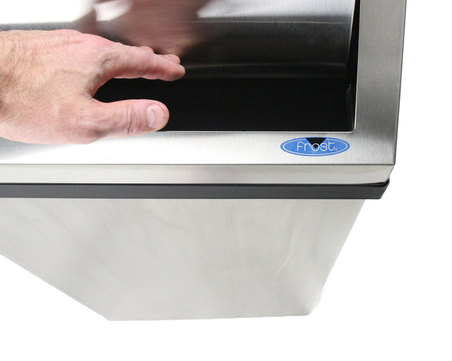 Frost Stainless Steel Liner Waste Receptacle Open