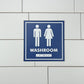 Frost Gender Neutral Washroom Sign in use