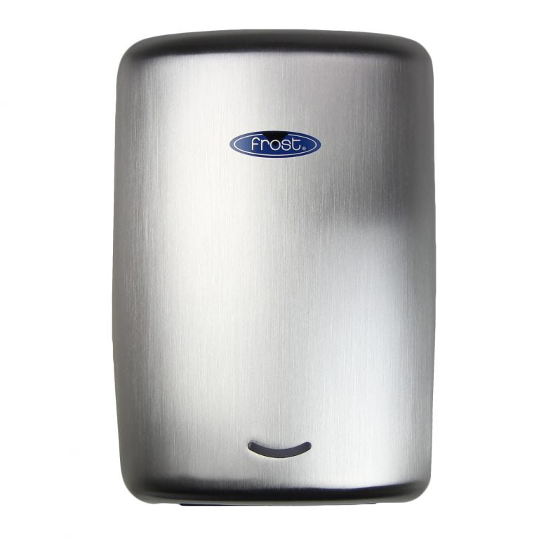 Frost hand dryer blue stainless front 