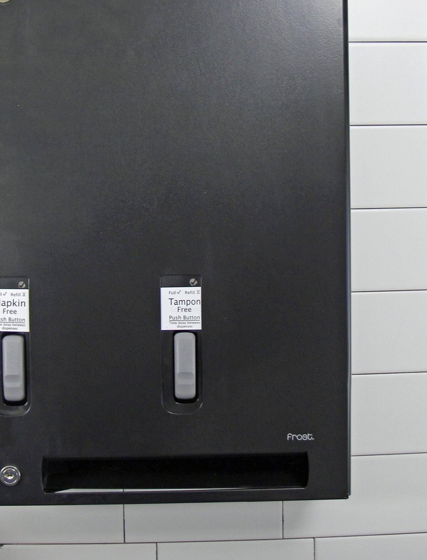 Frost Black Napkin/Tampon Vendor Wall View