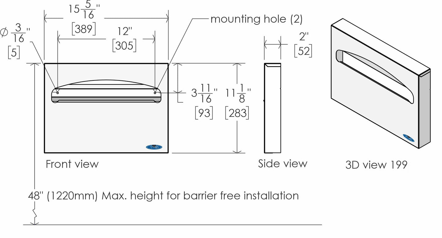 Frost Black Toilet Seat Cover Dispenser Plans View