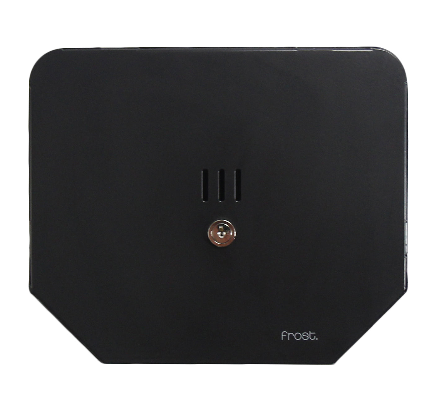 Frost Jumbo Black Toilet Tissue Dispenser Front View