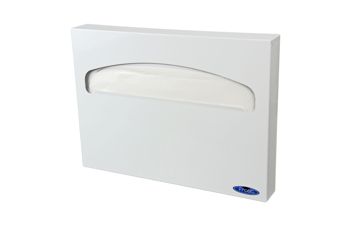 Frost White Toilet Seat Cover Dispenser side view