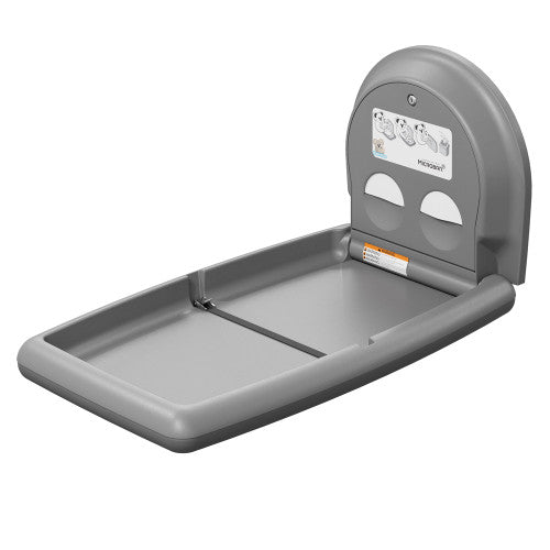 Koala Kare Vertical Grey Baby Change Station Open View