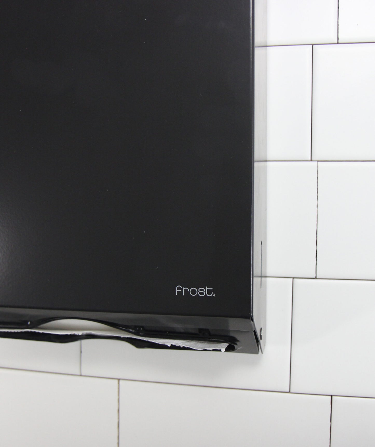 Frost Black Paper Towel Dispenser Brand View