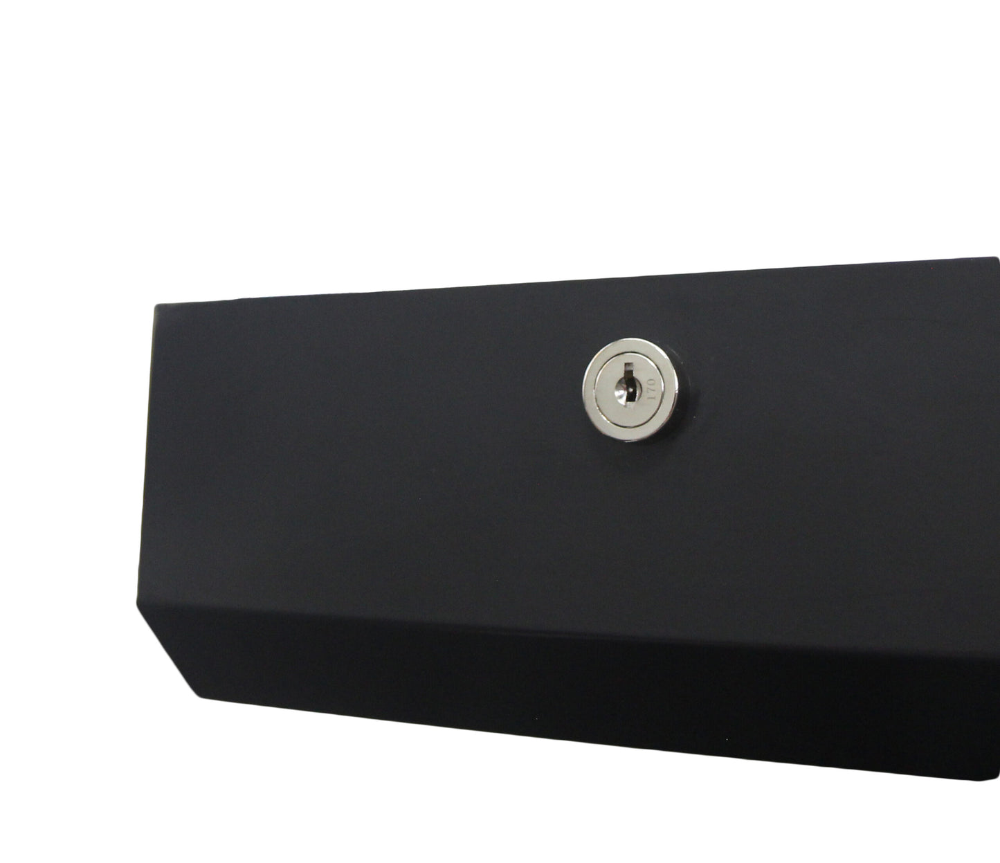 Frost Black Paper Towel Dispenser Lock View
