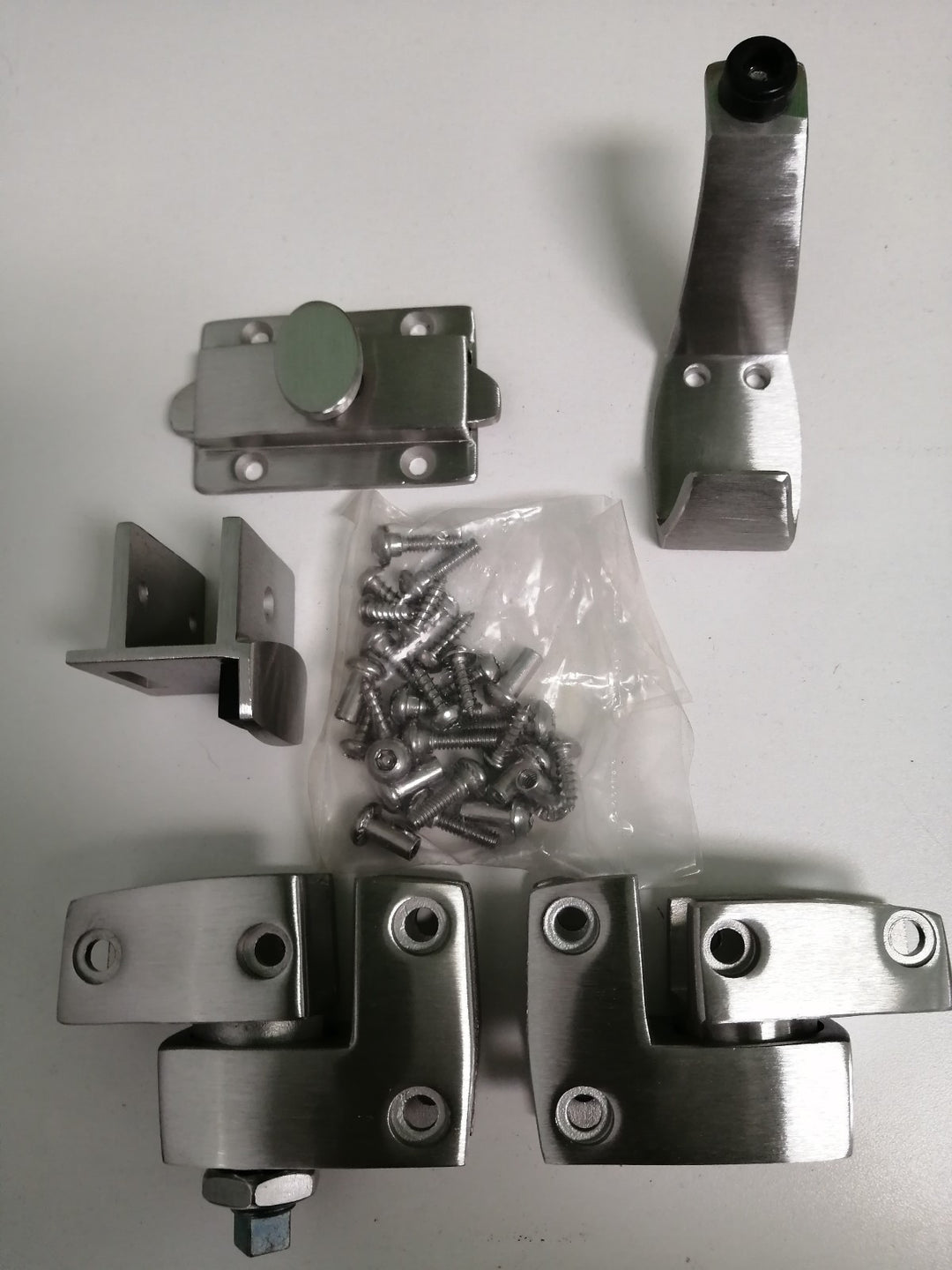 Toilet partition hardware EAD door kit