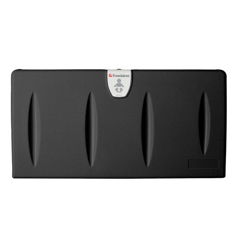 FD-100-EH-02 - Foundations Surface Mounted Horizontal Black Baby Change Station