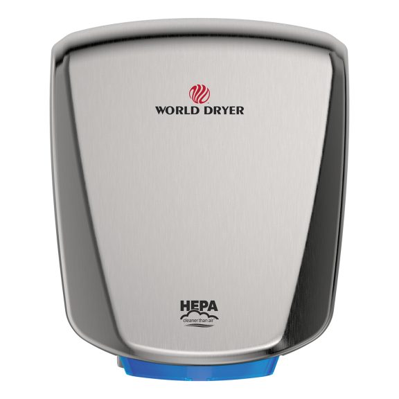 Q-973A2 - Séchoir à mains automatique de surface acier inoxydable brossé de la collection World Dryer