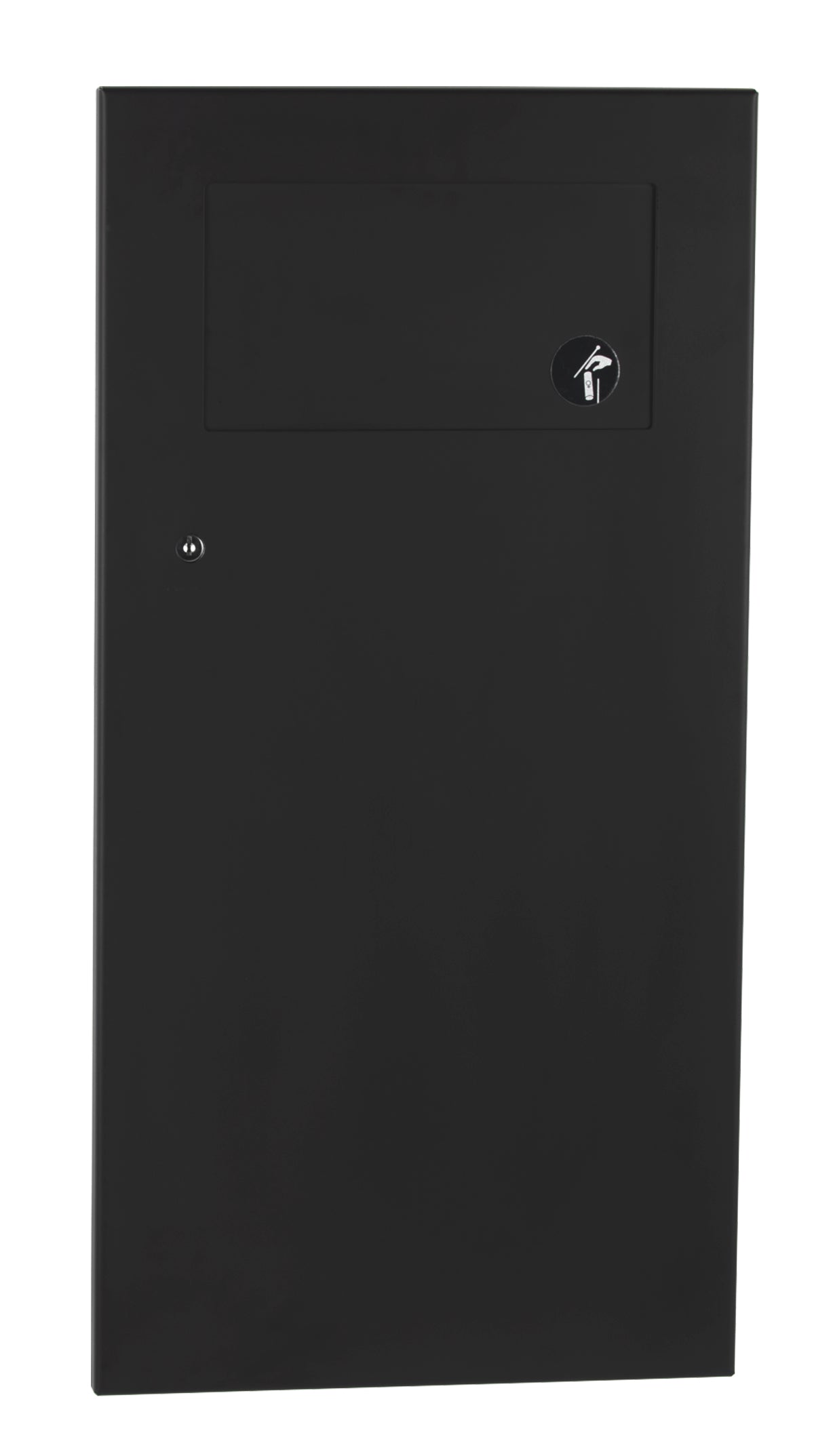 Bobrick Black Waste Receptacle with Disposal Door