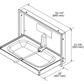 FD-100SS-SM - Table à langer pour bébé de surface horizontale en acier inoxydable de Foundations