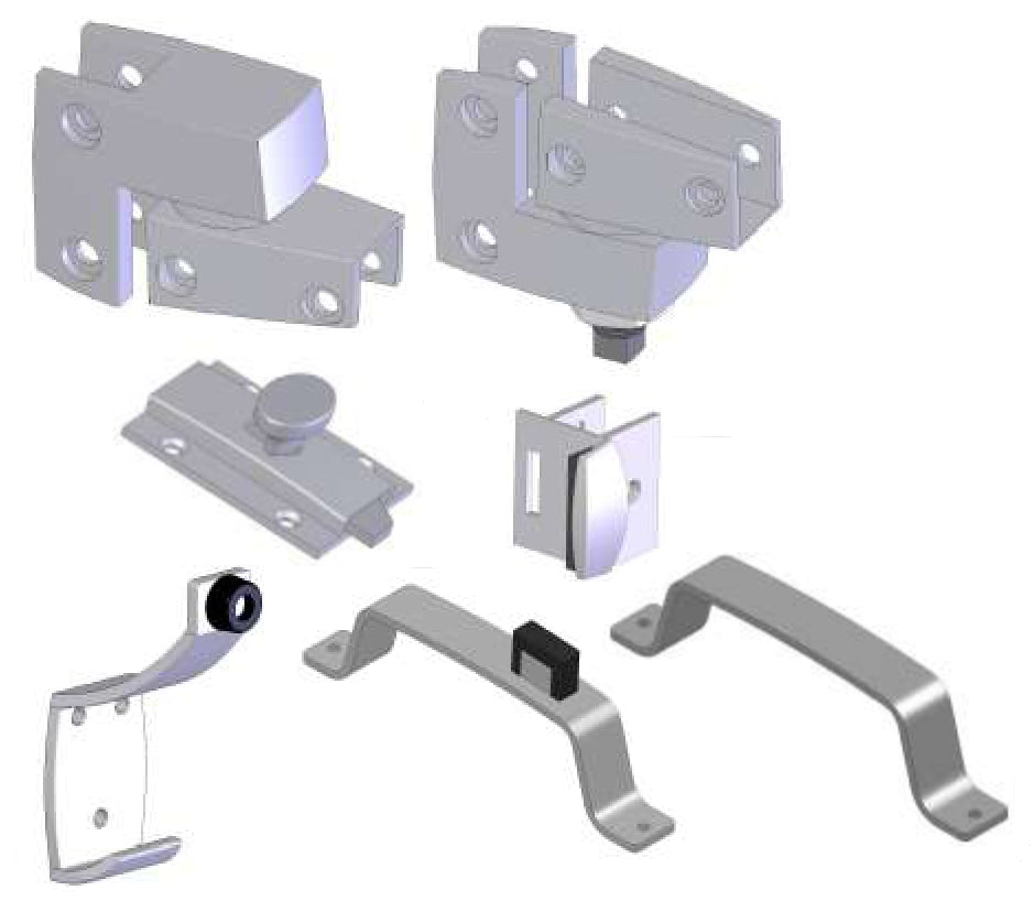 EAD toilet partition hardware ADA kit