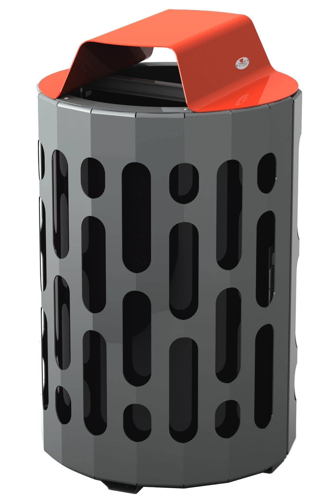 Frost outdoor waste receptacle red