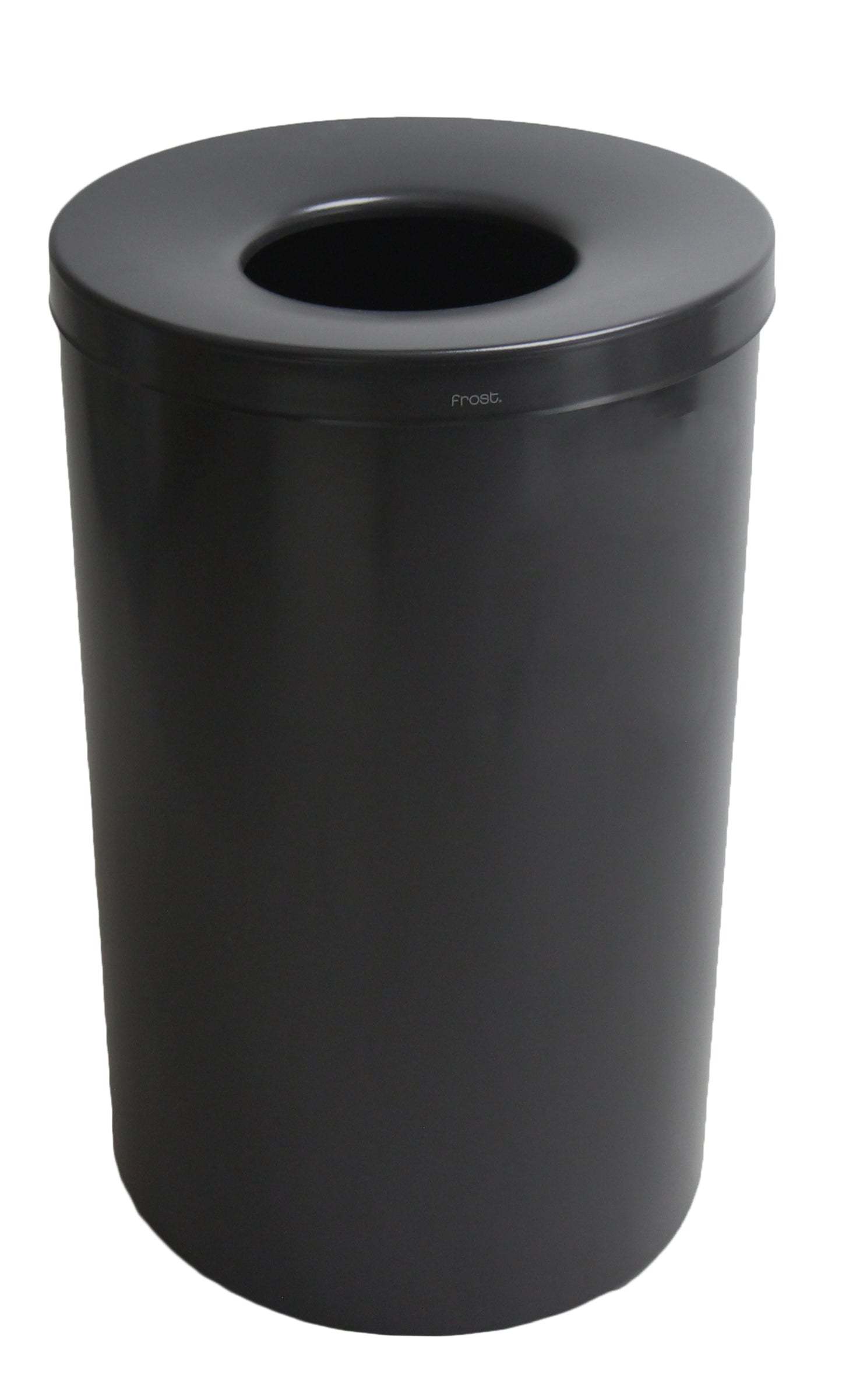 Frost Black Lobby Waste Receptacle