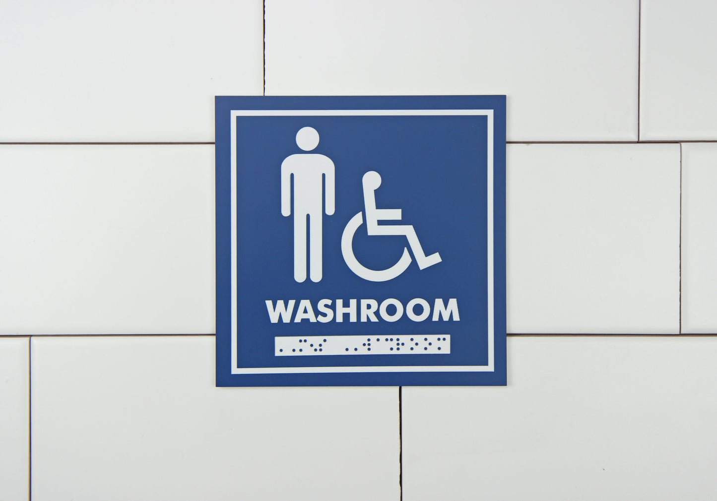 Frost Washroom Sign Male/Wheelchair in use