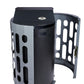 Frost black outdoor waste receptacle open