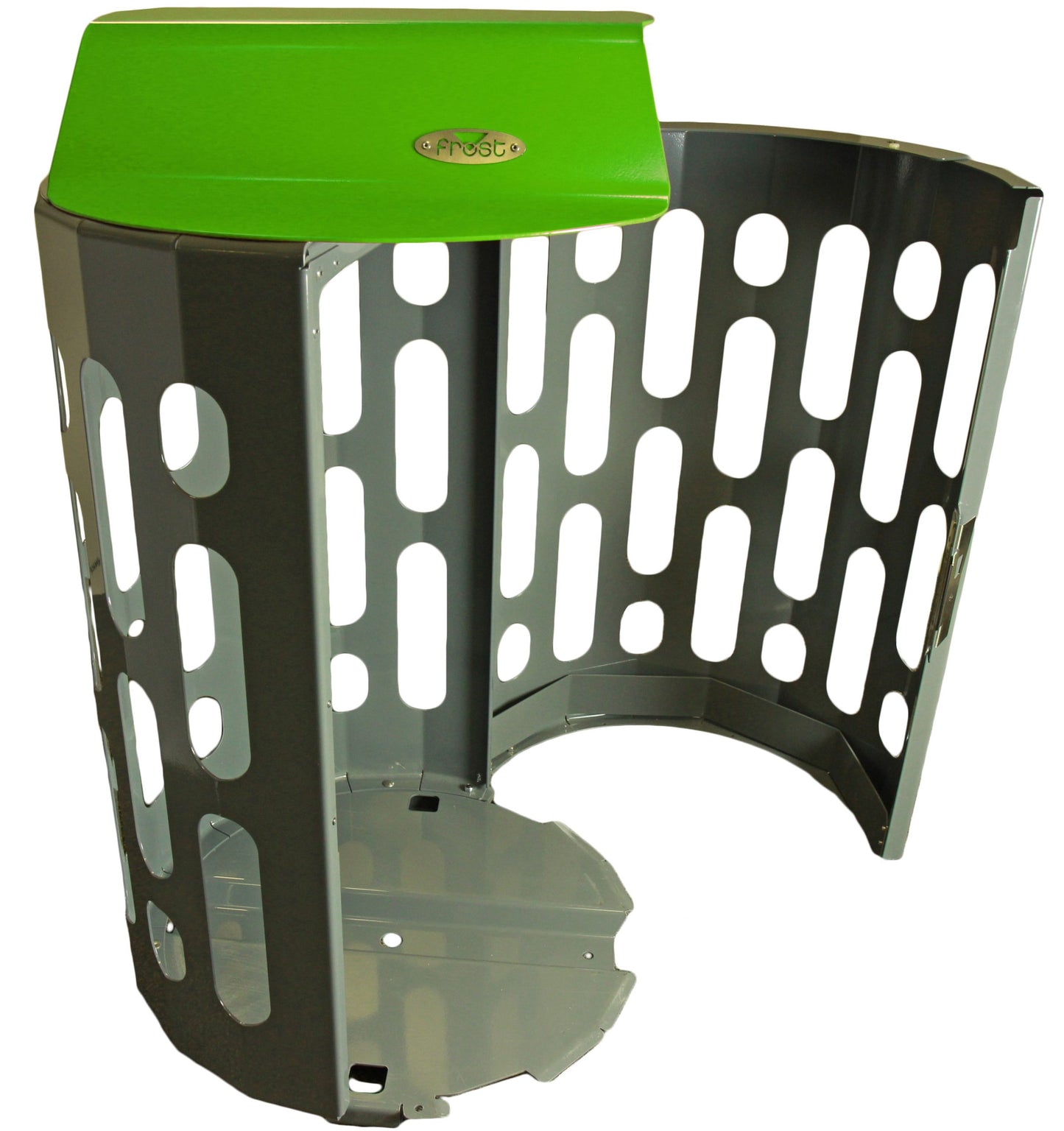 Frost outdoor waste receptacle green open