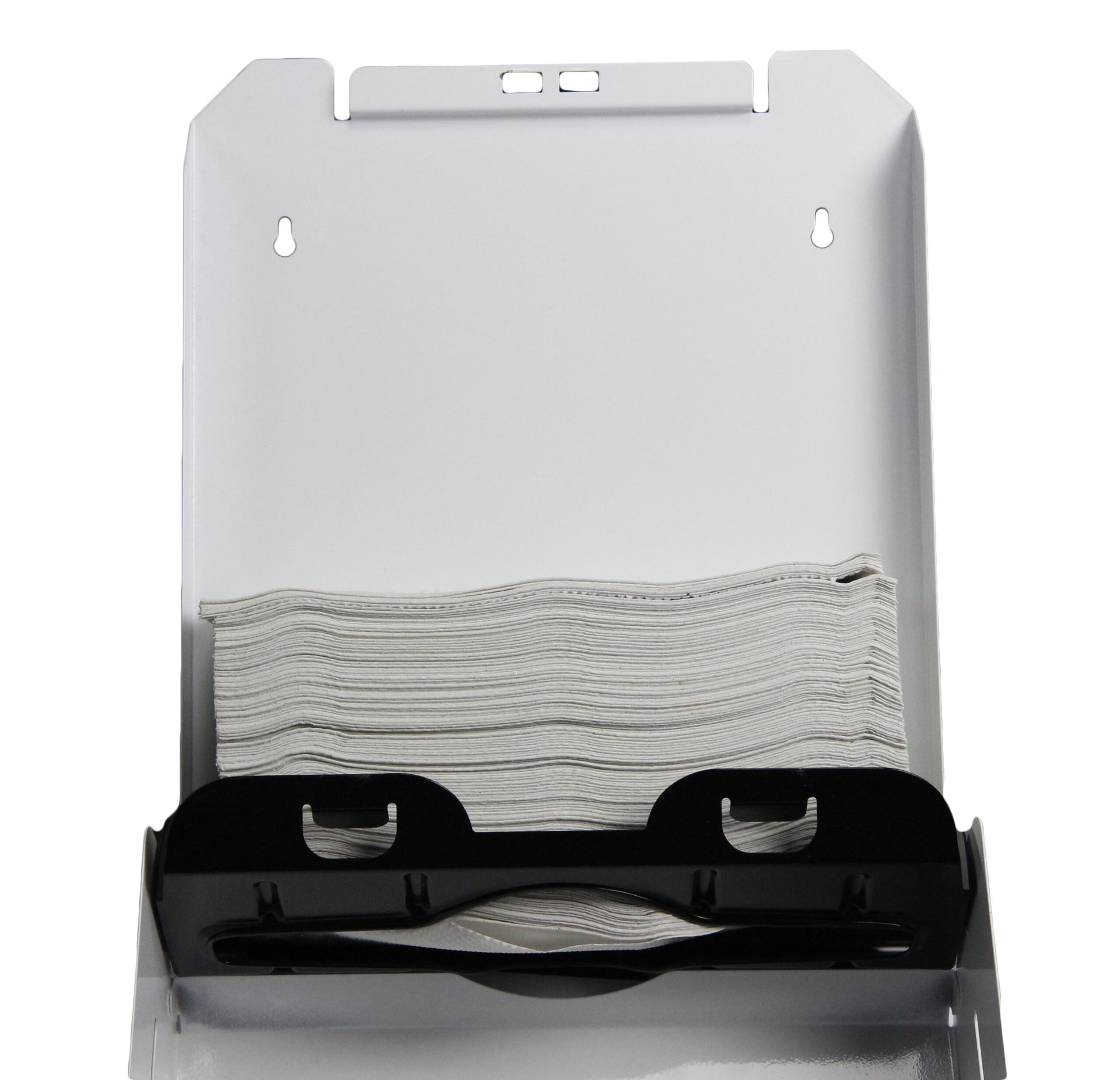 Frost White Paper Towel Dispenser Open View