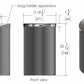Frost Black Lobby Waste Receptacle Plans View