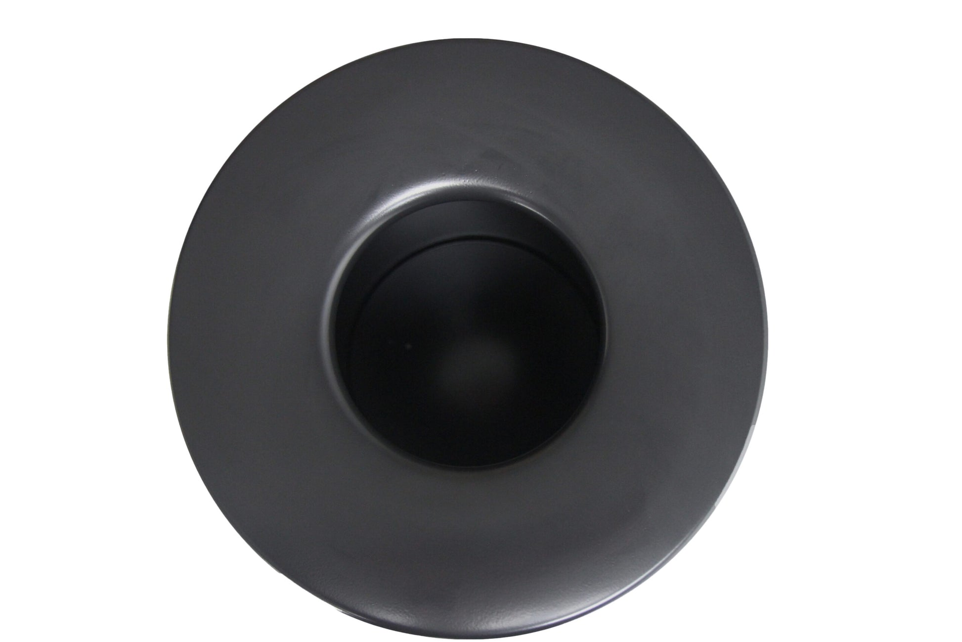 Frost Black Lobby Waste Receptacle Top View
