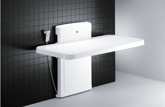 PR-R8468000-93 ( 1 UNIT IN STOCK ONLY) Nursing bench 2000, coated mesh cover, electrically height adjustable