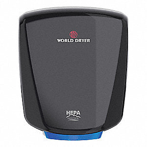 Q-162A2 - Séchoir à mains automatique de surface noir de la collection World Dryer