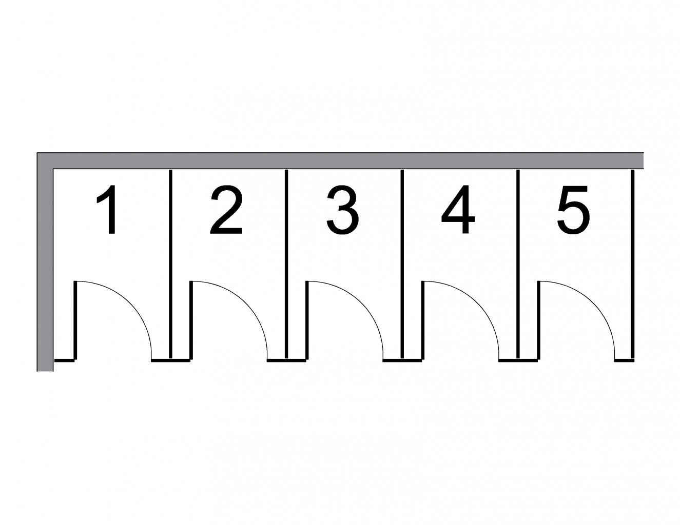 Cloisons coin gauche avec 5 compartiments / avec compartiment accessible / Métal Charbon