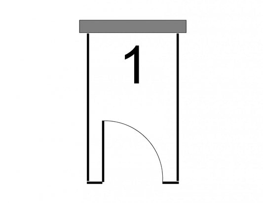 Freestanding partitions with 1 compartment/no accessible compartment/White Phenolic