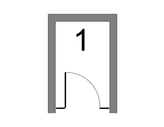 Between wall partitions with 1 compartment/accessible compartment/Black Phenolic